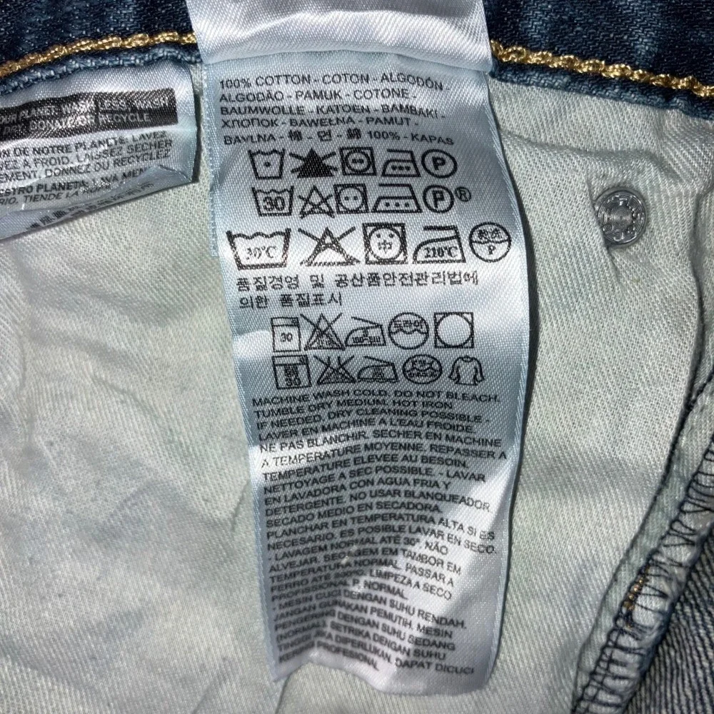 Levis 569 Denim Shorts Men 40 Blue‎ Loose Dark Wash Jorts Whiskered y2k Skater
